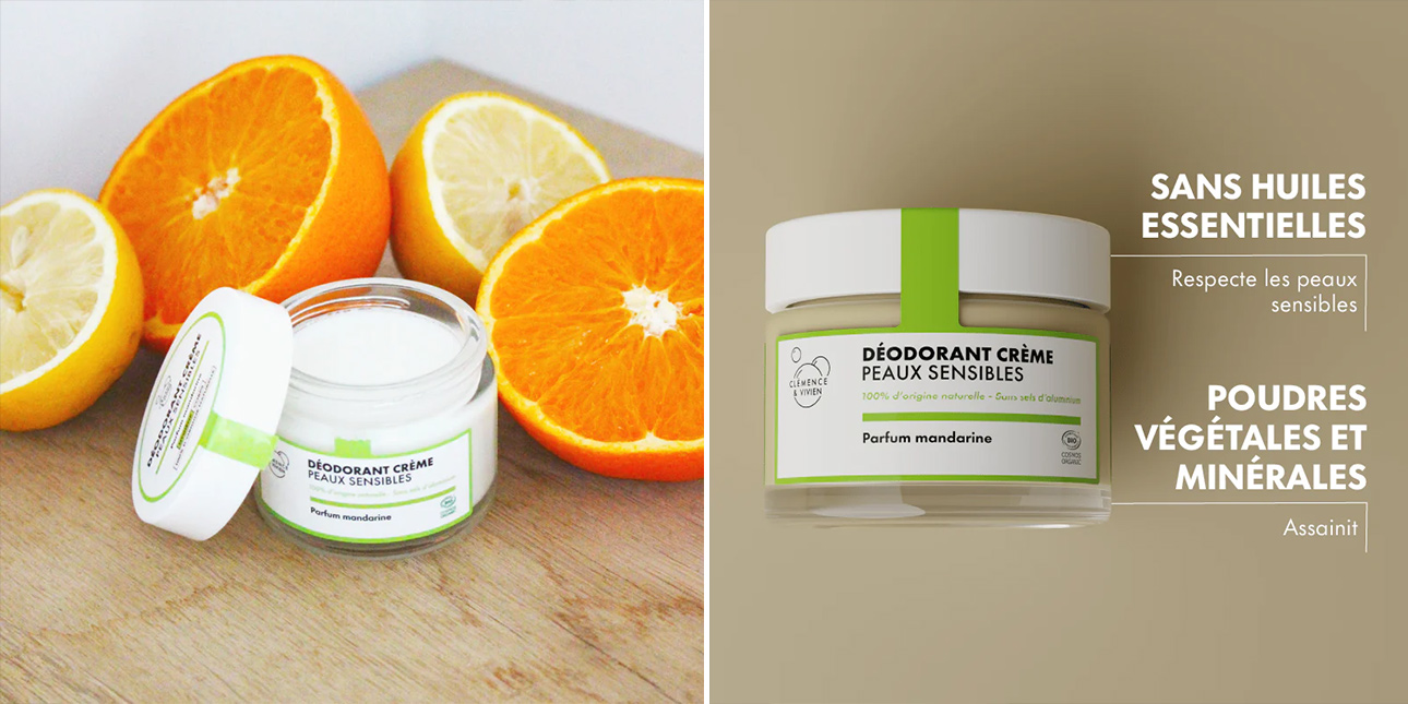 Déodorant Peau sensible - Mandarine - Clémence & Vivien