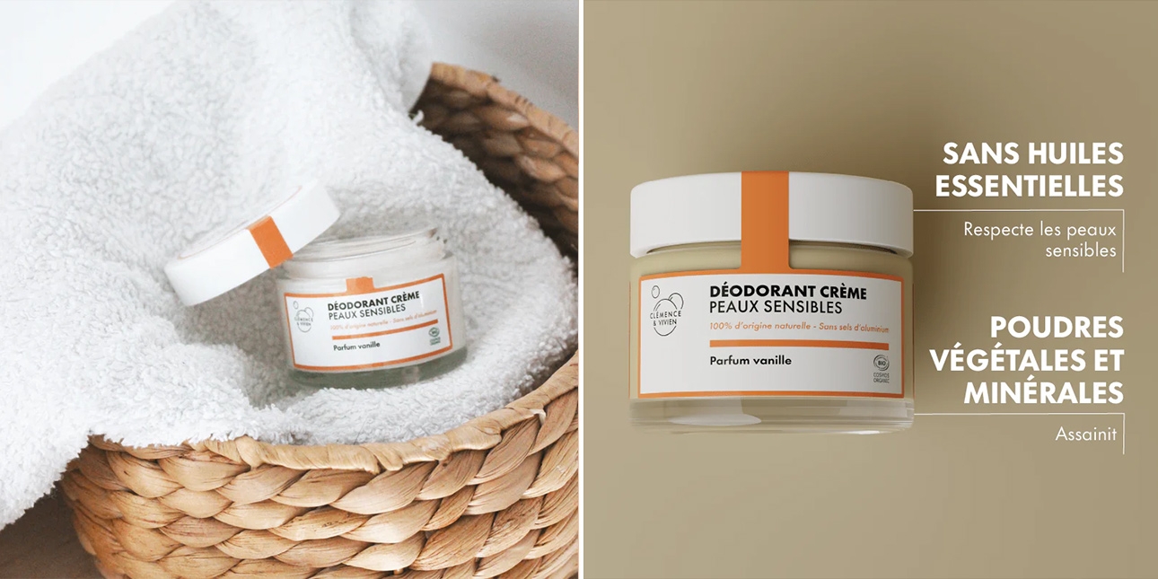 Déodorant 100% naturel Peau sensible Vanille - Clémence & Vivien