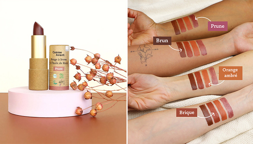 Rouge à Lèvres Bio à l’Huile de Ricin - Comme Avant