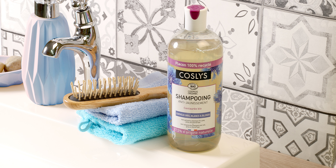 Shampooing anti-jaunissement Cheveux gris, blancs et blonds COSLYS