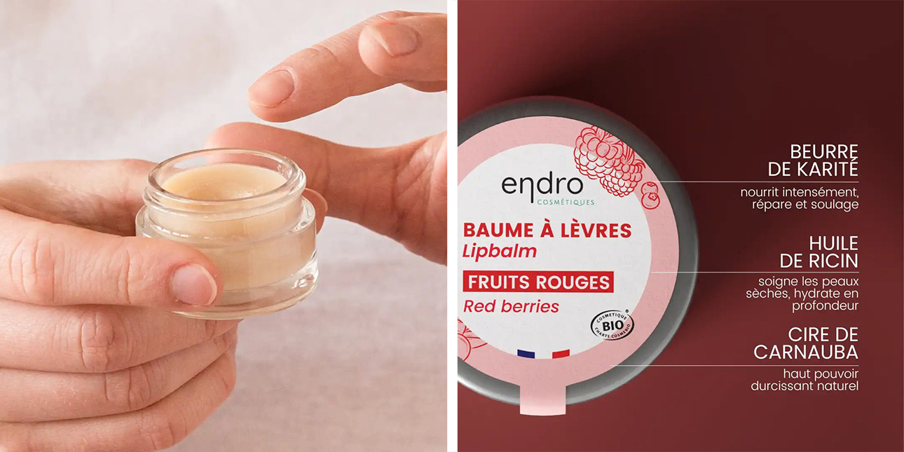 Baume à lèvres fruit rouge Endro