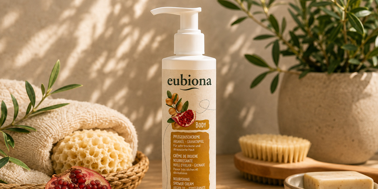 Crème de Douche Nourrissante - Huile d'Argan & Grenade - Eubiona