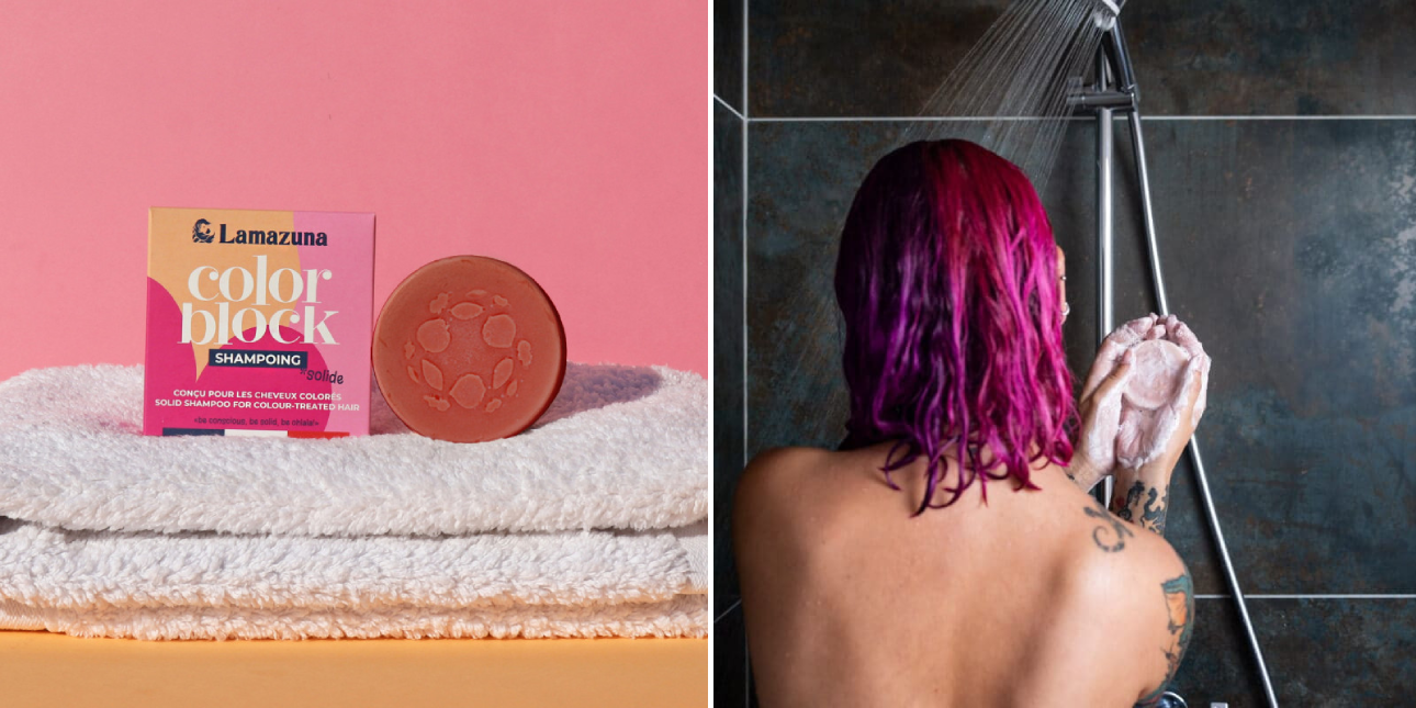 Shampoing Solide Cheveux Colorés - Huile de Cerise - Lamazuna