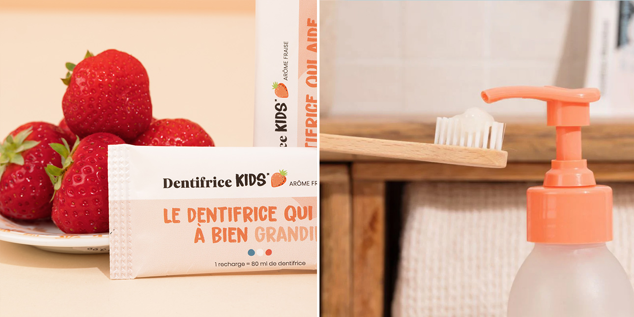 Dentifrice Enfant Poudre à Diluer - Fraise - Pimpant