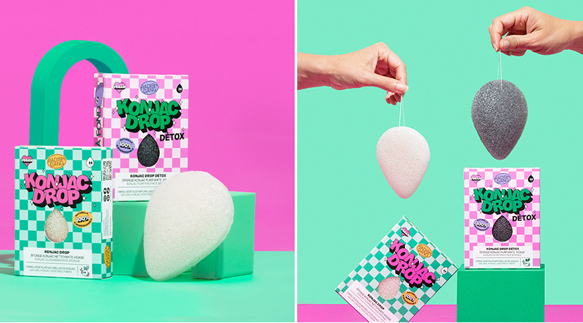 Éponge Konjac Visage - Konjac Drop Détox - Radish Gang