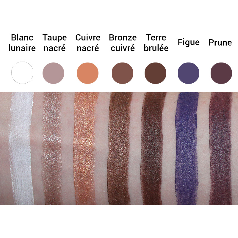 Swatches Crayons Yeux Bio Avril