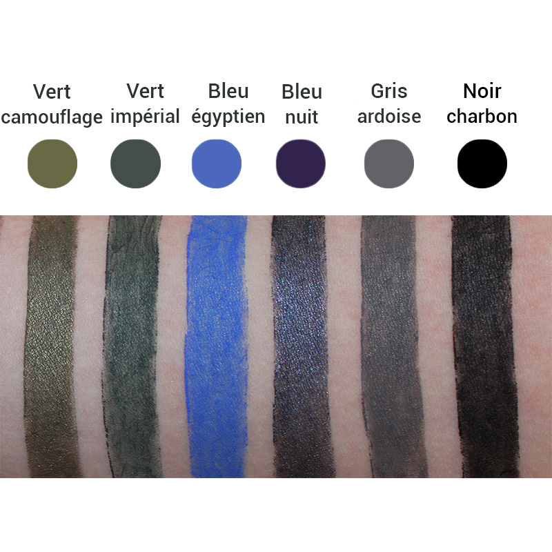 Swatches Crayons Liner Bio Avril