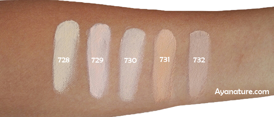 swatchs fond de teint compact zao