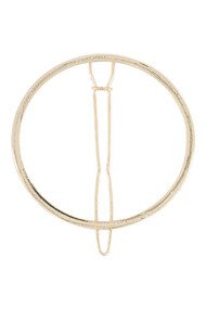 Barrette Ronde en Métal Doré - Bachca