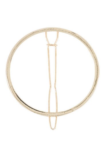 Barrette Ronde en Métal Doré - Bachca
