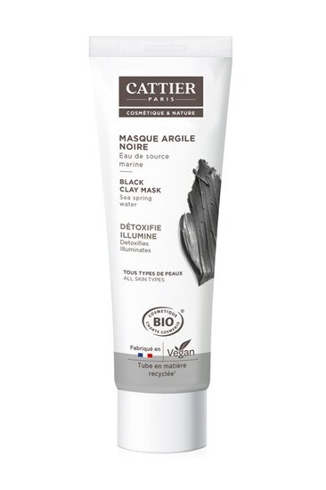 Masque Argile Noire - Teint Terne - Cattier