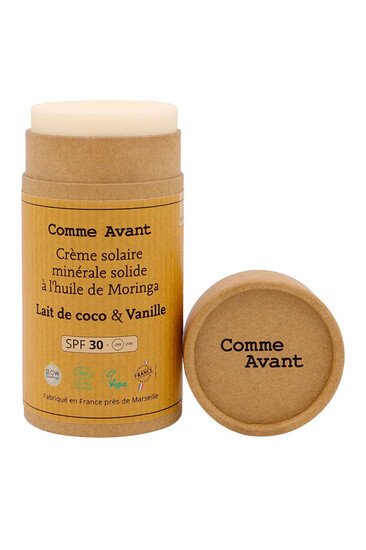 Crème Solaire Bio SPF30 - Vanille & Lait de Coco - Comme Avant