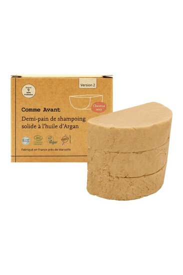 Shampoing Solide à Huile d’Argan - Cheveux Secs - Comme Avant - 70g