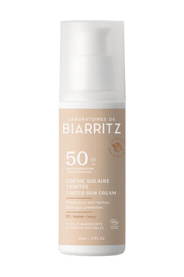 Crème Solaire Visage Teintée SPF50 - Laboratoires de Biarritz - Beige