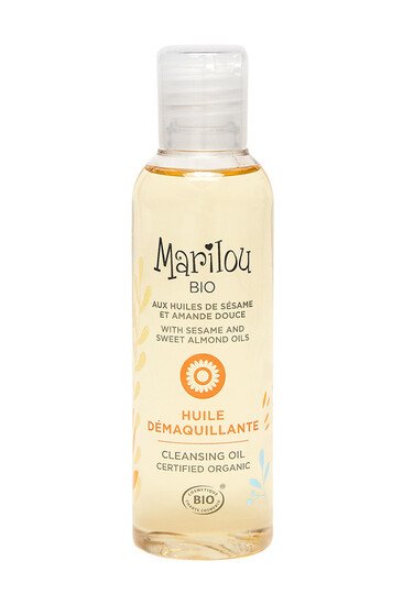 Huile démaquillante aux huiles de Sésame et amande douce Bio - Marilou Bio