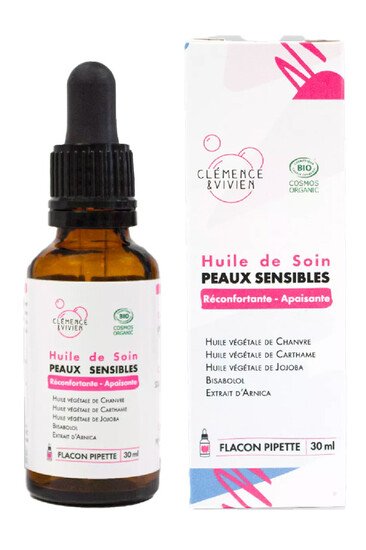 Huile de Soin Peaux Sensibles - Clémence & Vivien