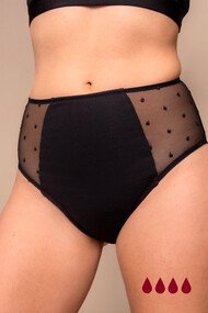 Culotte Menstruelle Taille Haute Dahlia - Pourprées