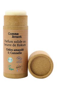 Parfum Solide au Beurre de Kokum Bio - Cédre Amandé & Cannelle - Comme Avant