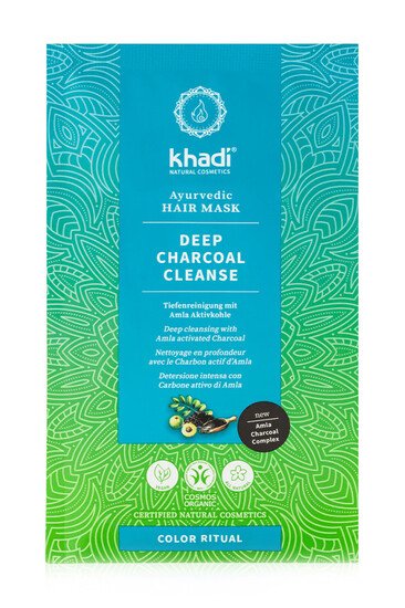 Masque Capillaire Ayurvédique au Charbon d'Amla - Khadi