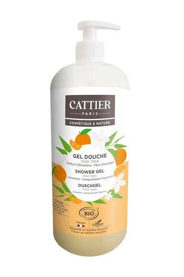 Gel Douche Sans Sulfates - Clémentine & Fleur d'Oranger - Cattier