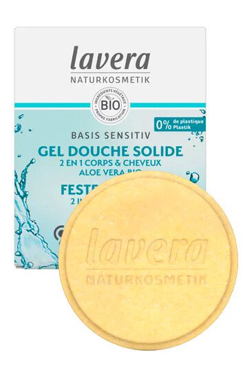 Gel Douche Solide 2 en 1 Basis Sensitiv - Lavera