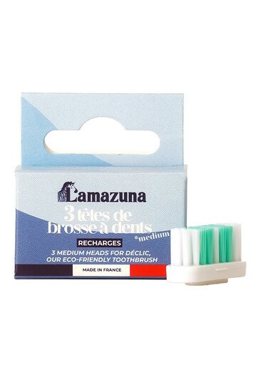 Recharge 3 têtes Brosse à Dents - Lamazuna - Souple