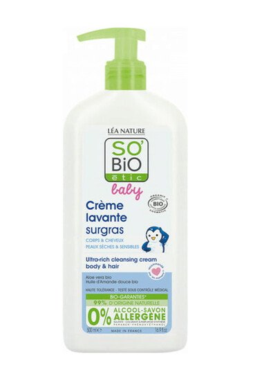 Crème Lavante Surgras Bébé - SO BIO étic