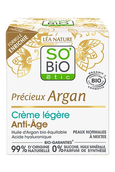 Crème Légère de Jour Anti-Âge - Précieux Argan - SO BIO étic