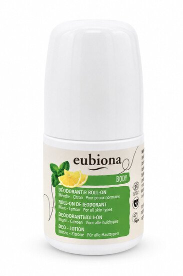 Déodorant Roll-On Revigorant - Menthe & Citron - Eubiona