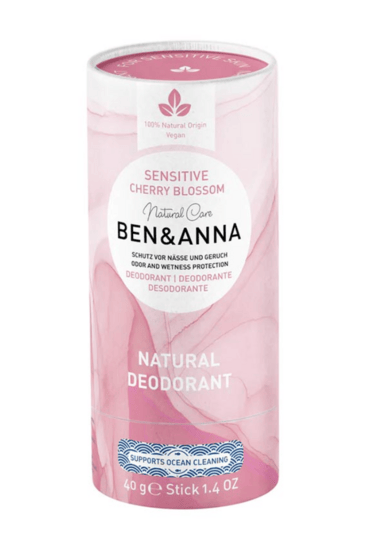 Déodorant Tube Carton - Peau Sensible - Cherry Blossom - Ben & Anna