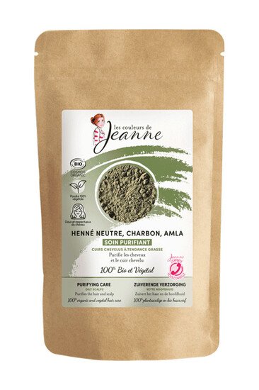Soin Purifiant - Henné Neutre, Charbon, Amla - Les Couleurs de Jeanne