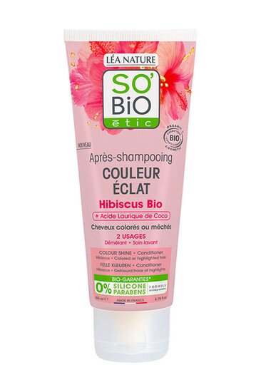 Après-Shampoing Couleur Eclat Hibiscus - Cheveux Colorés - SO'BIO étic