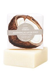 Shampoing Solide Bio Lait de Coco - Cheveux Secs - Savon Stories