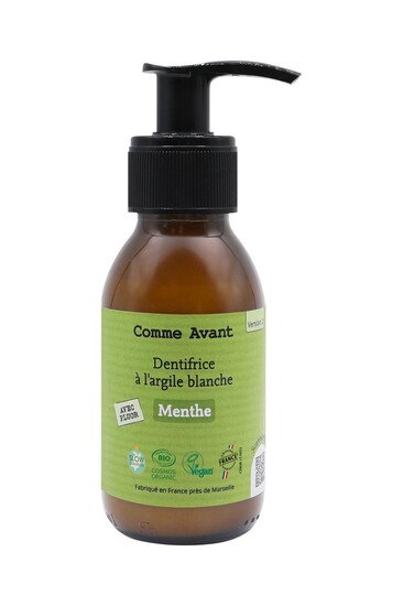 Dentifrice à l'Argile Blanche - Menthe - Comme Avant - Format Classique