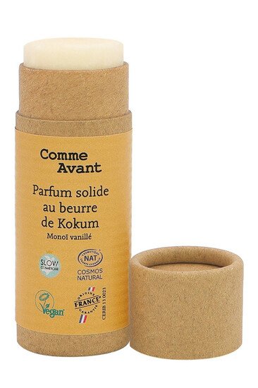 Parfum Solide au Beurre de Kokum Bio - Monoï Vanillé - Comme Avant