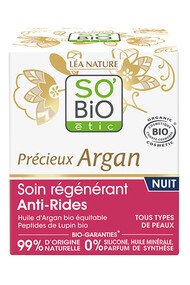 Soin Régénérant Bio Anti-Rides Nuit - Précieux Argan - SO'BIO étic