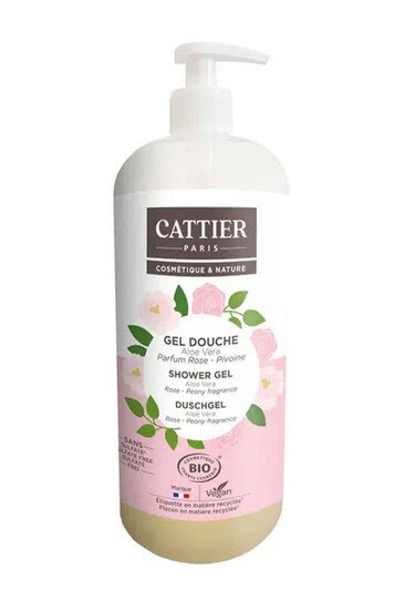 Gel Douche Sans Sulfates - Rose & Pivoine - Cattier