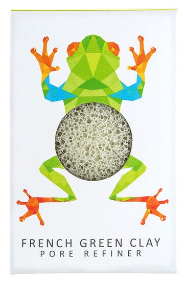 Mini Eponge Konjac Visage Peau mixte à grasse - Argile verte - Edition Limitée
