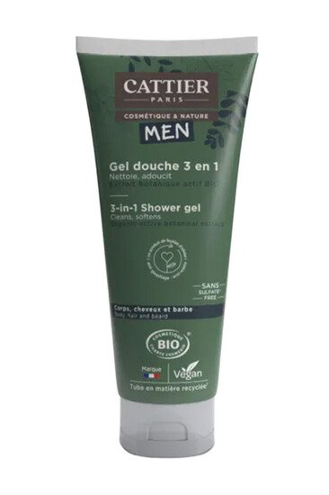 Gel douche 3 en 1 - Homme - Cattier