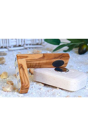 Porte-Savon Magnétique Navaris Bambou - Lot De 2 Avec Aimants