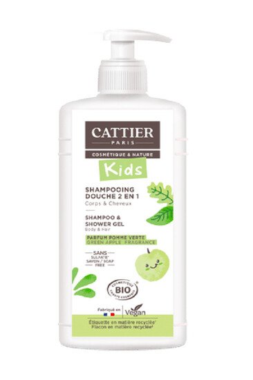 Shampoing Douche 2 en 1 - Pomme Verte - Cattier