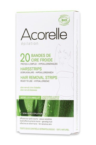 Bandes de Cire Froide Bio - Maillot Aisselles - Acorelle