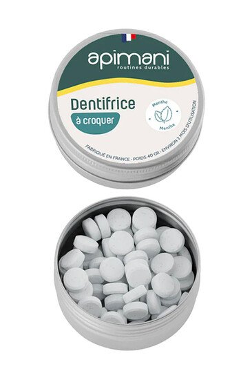 Dentifrice à Croquer Menthe - Apimani