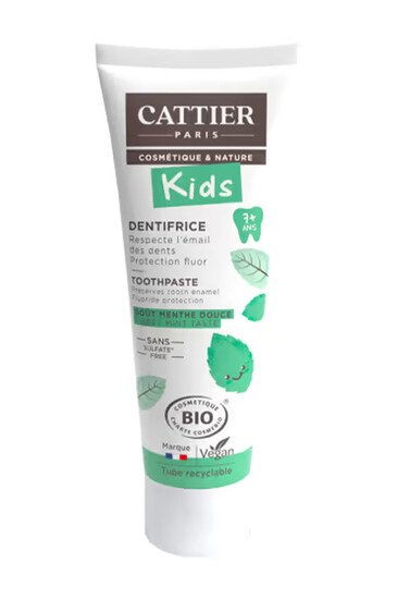 Dentifrice 7 ans et plus - Goût Menthe Douce - Cattier