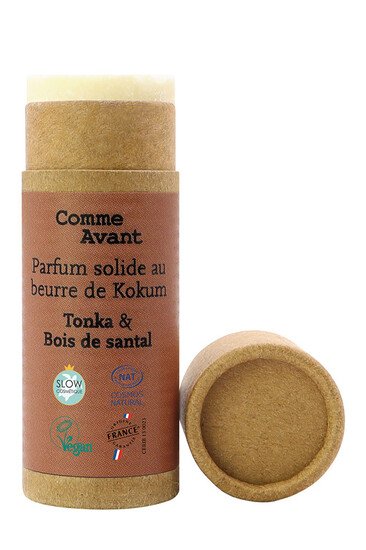Parfum Solide au Beurre de Kokum Bio - Tonka & Bois de Santal - Comme Avant