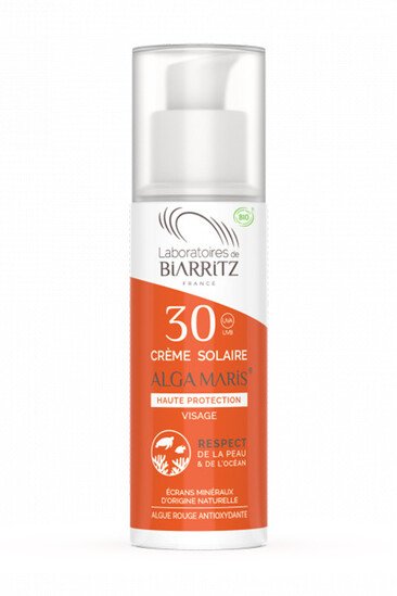 Crème Solaire Visage Bio - Algamaris - Laboratoires de Biarritz