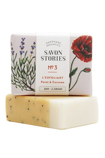 Savon n°3 Exfoliant - Graines de Pavot & Curcuma - Savon Stories